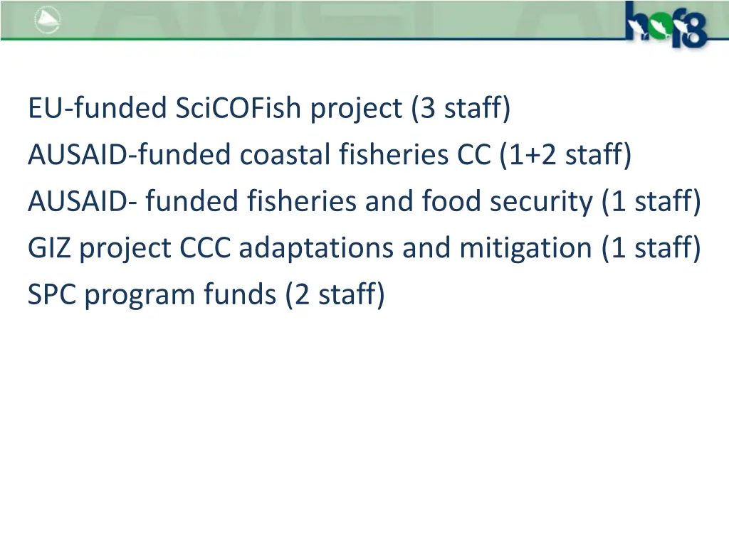 eu funded scicofish project 3 staff ausaid funded