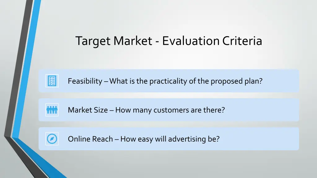 target market evaluation criteria
