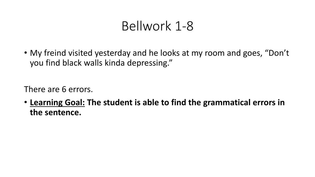 bellwork 1 8