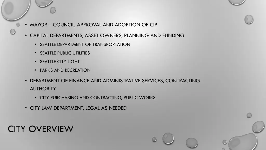 mayor council approval and adoption of cip