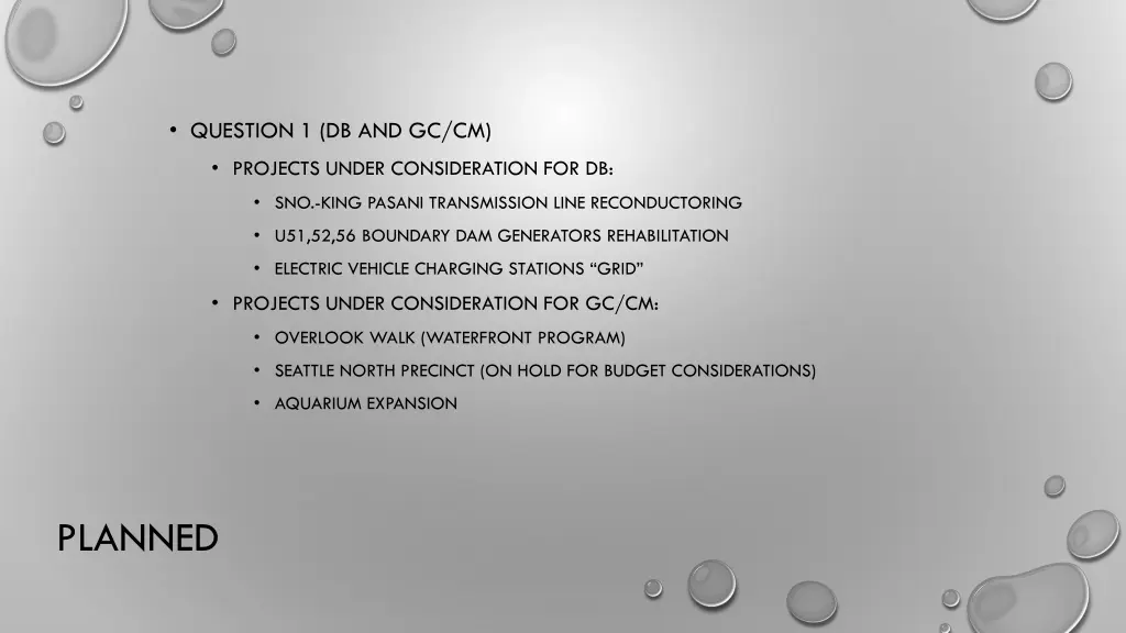 question 1 db and gc cm