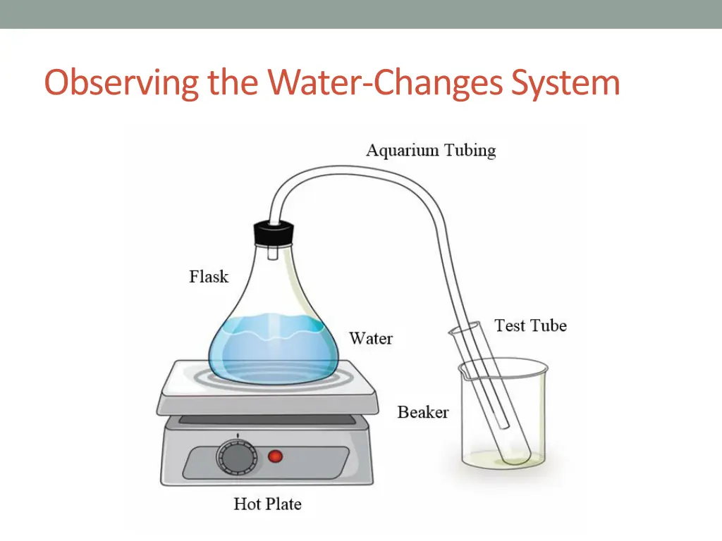 observing the water changes system