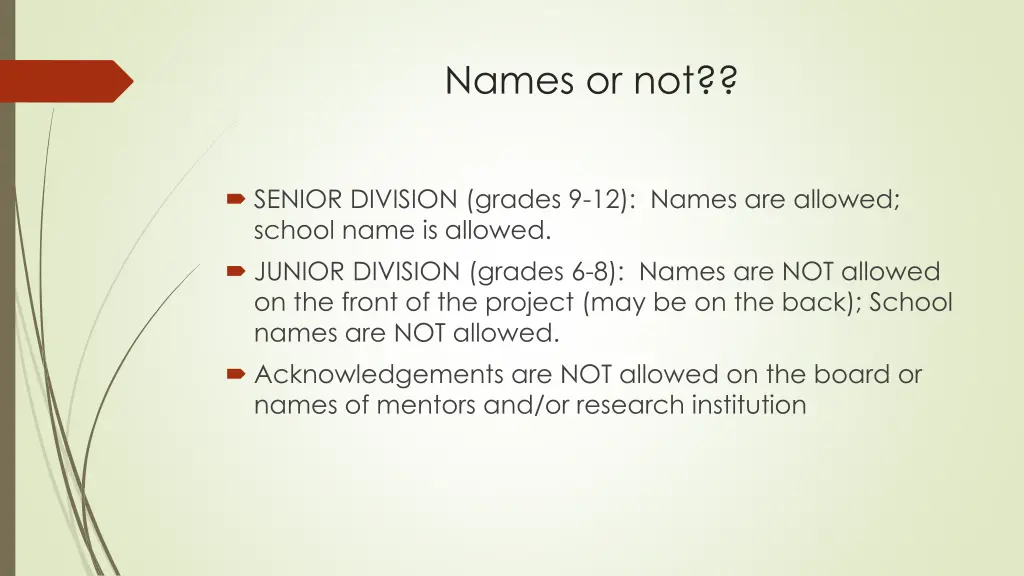 names or not