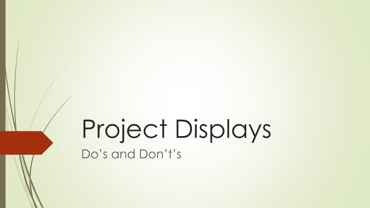 project displays do s and don t s