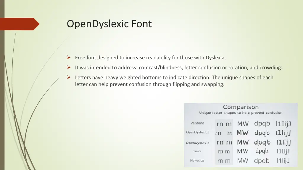 opendyslexic font