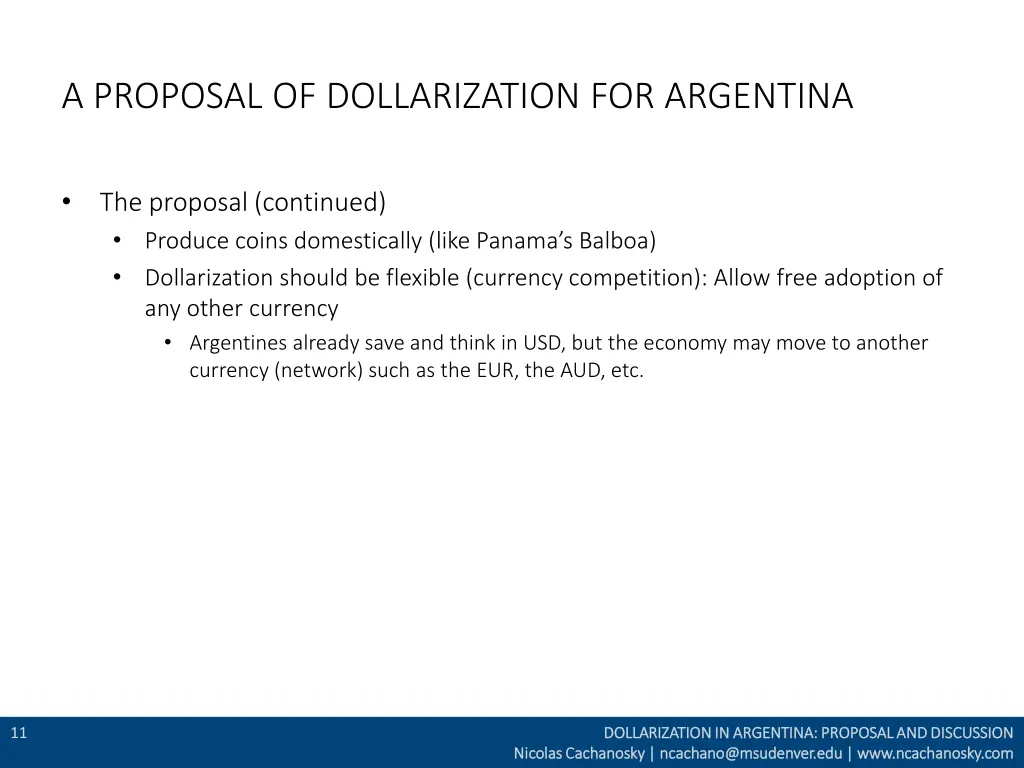 a proposal of dollarization for argentina 2
