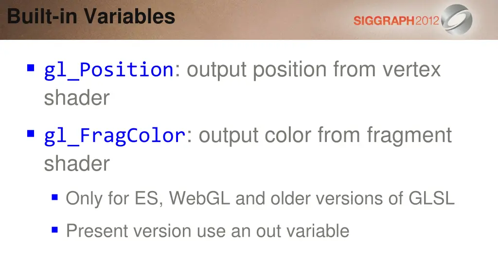 built in variables