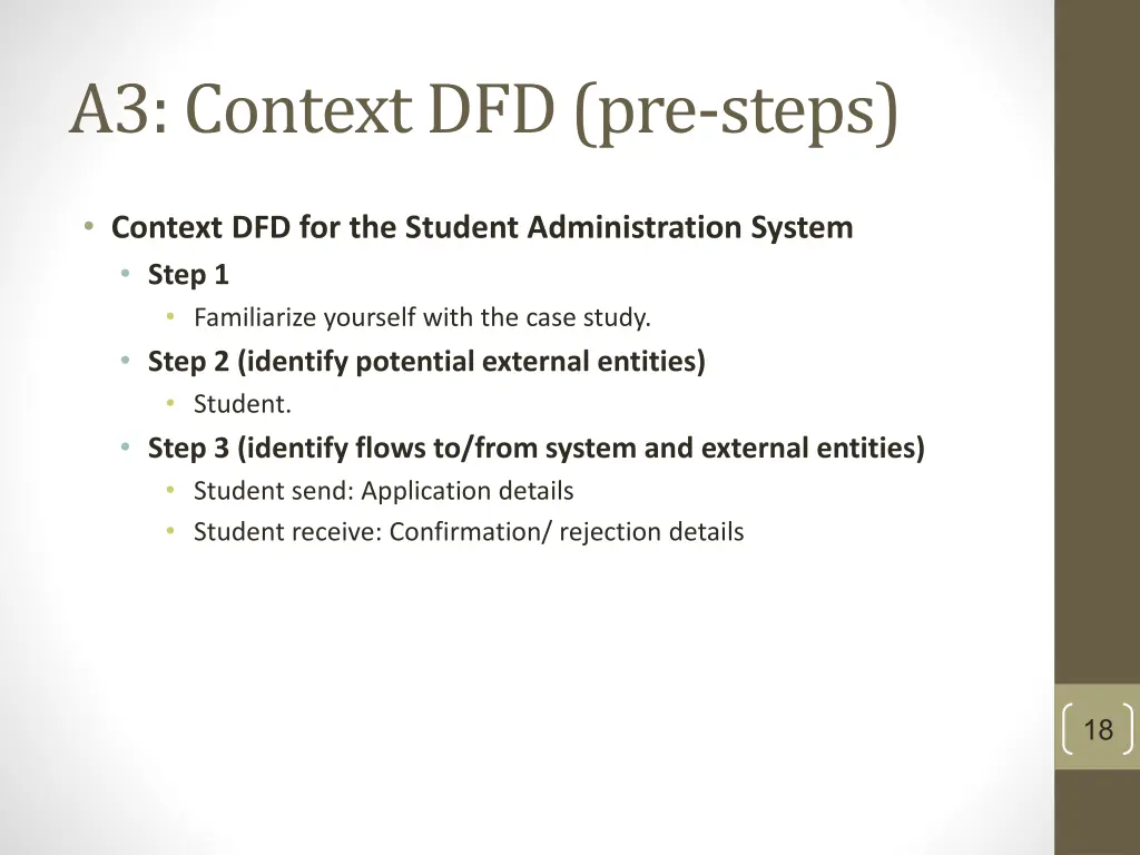 a3 context dfd pre steps