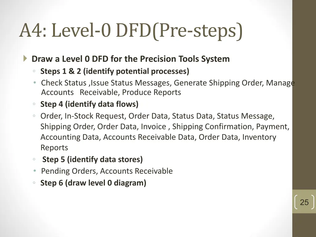 a4 level 0 dfd pre steps