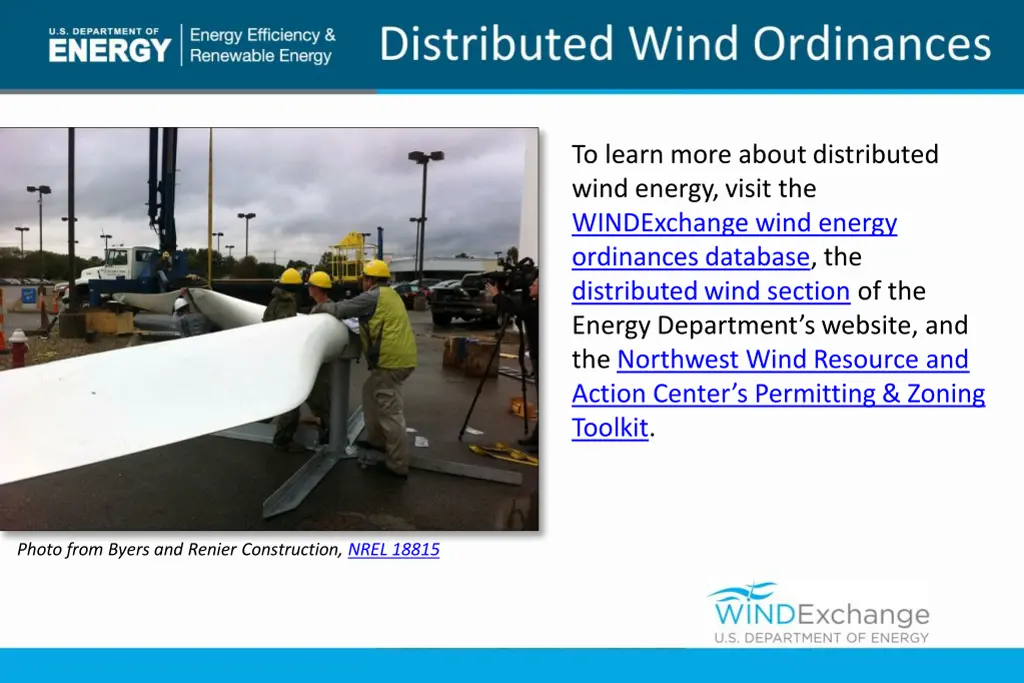 to learn more about distributed wind energy visit