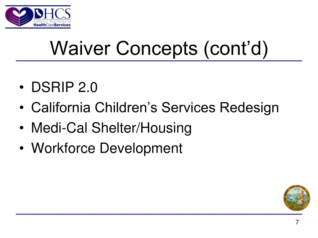 waiver concepts cont d