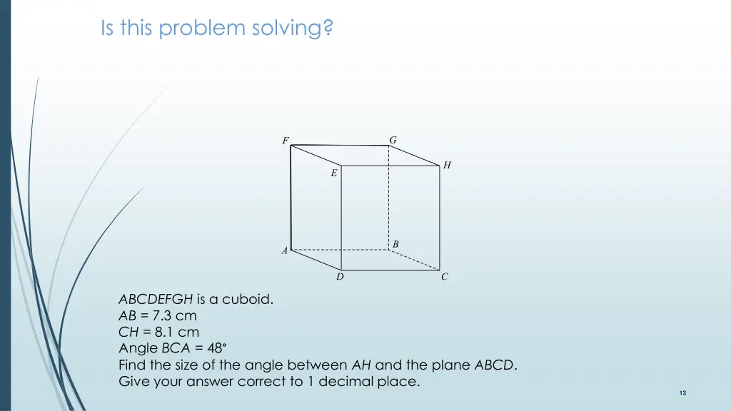 is this problem solving 1