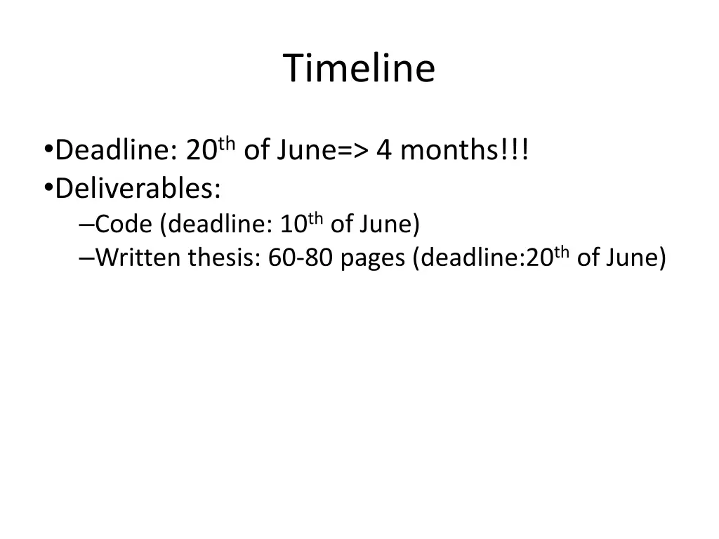 timeline