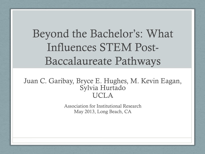 beyond the bachelor s what influences stem post