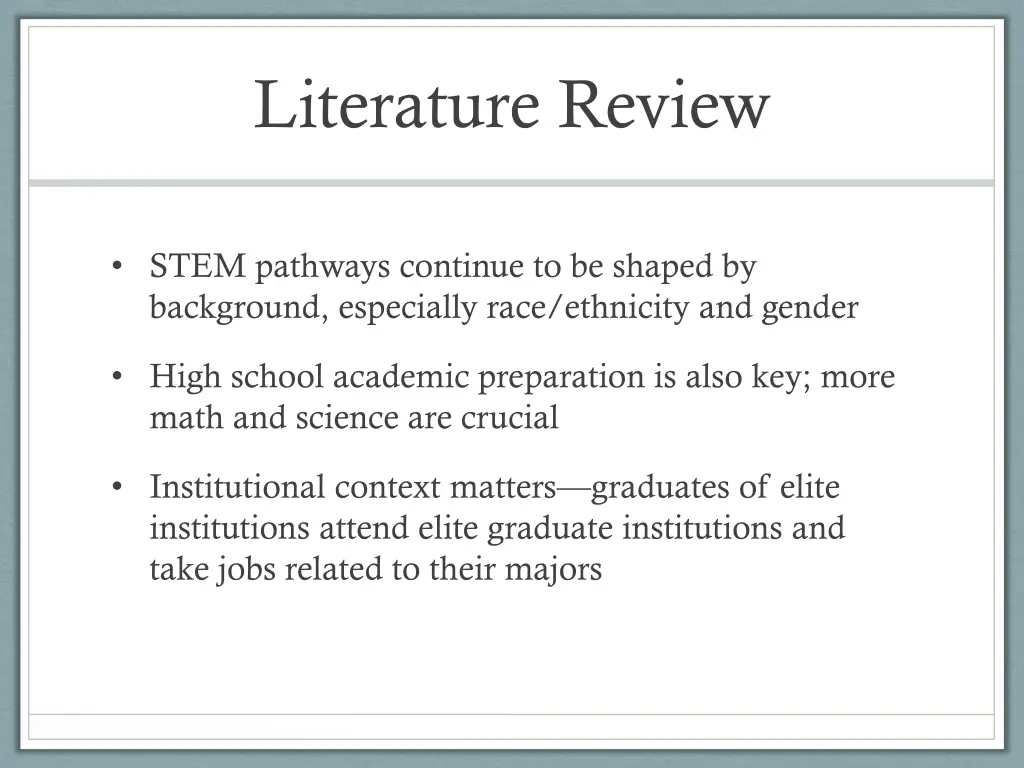 literature review