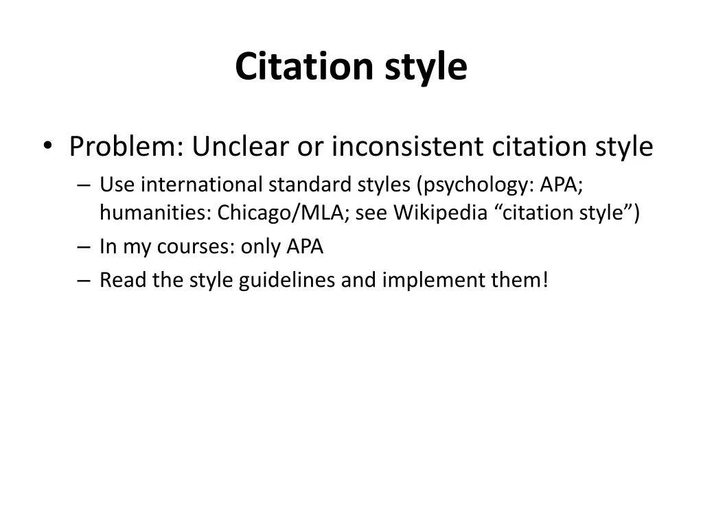citation style