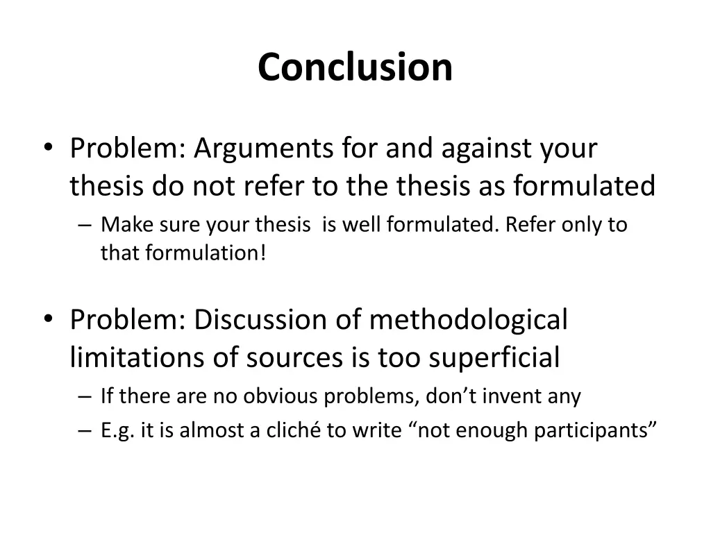 conclusion