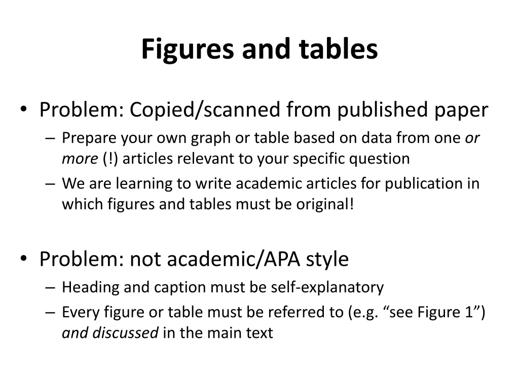 figures and tables