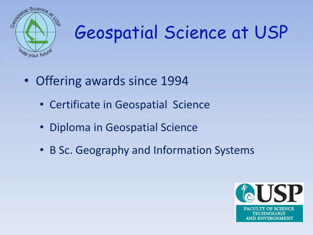 geospatial science at usp