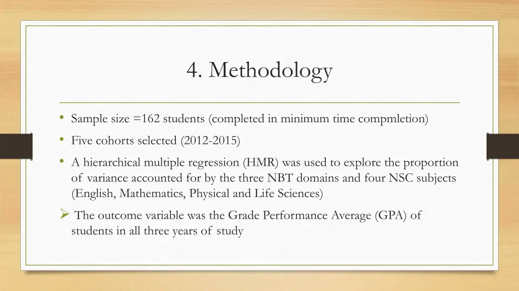 4 methodology