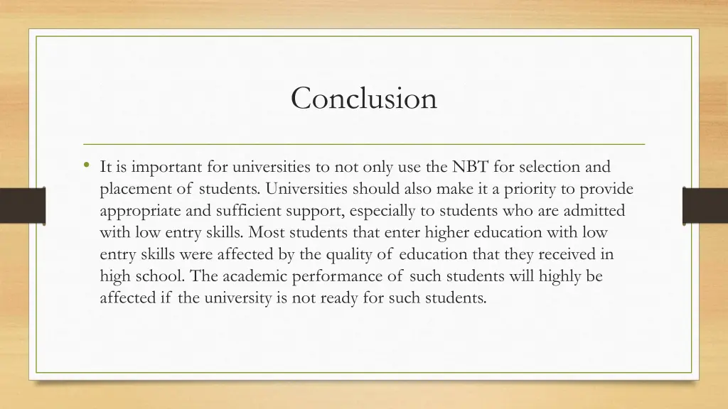 conclusion