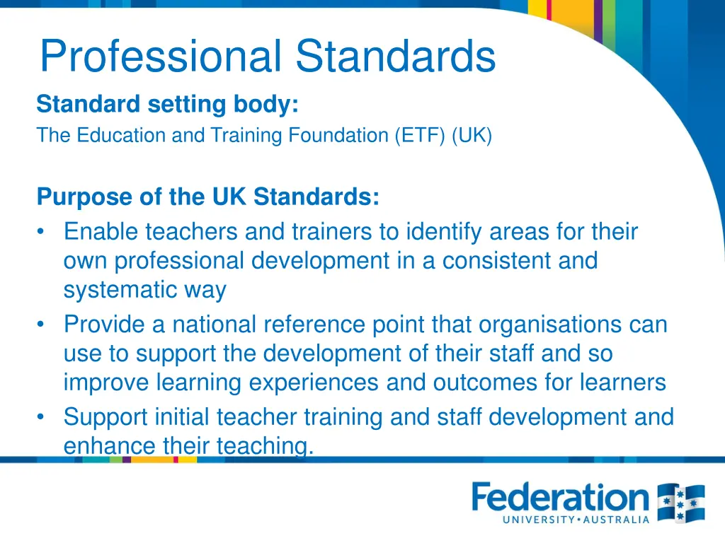 professional standards standard setting body
