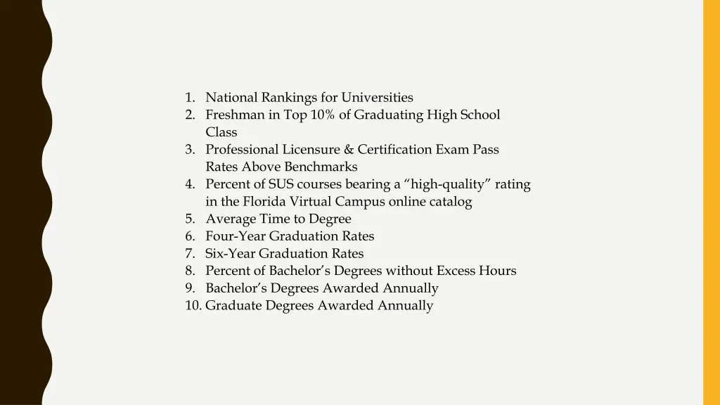 1 national rankings for universities 2 freshman