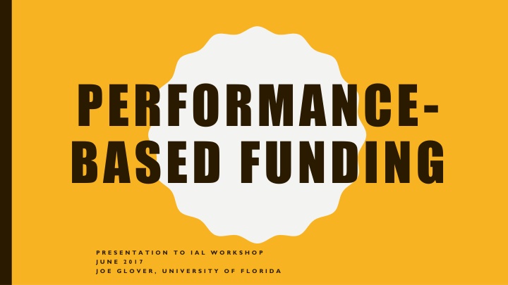 performance based funding