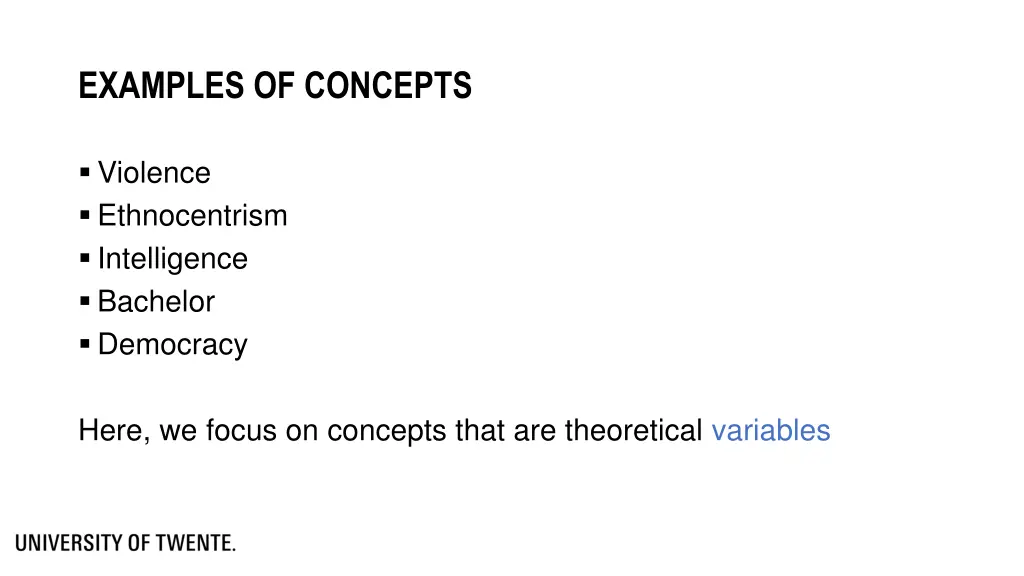 examples of concepts