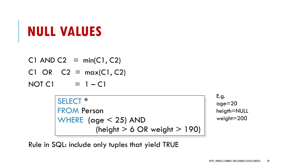 null values 1
