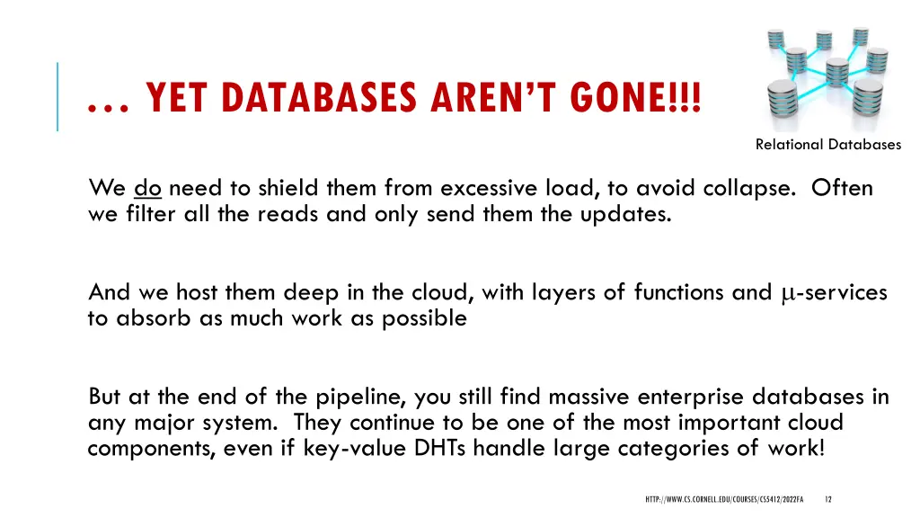 yet databases aren t gone