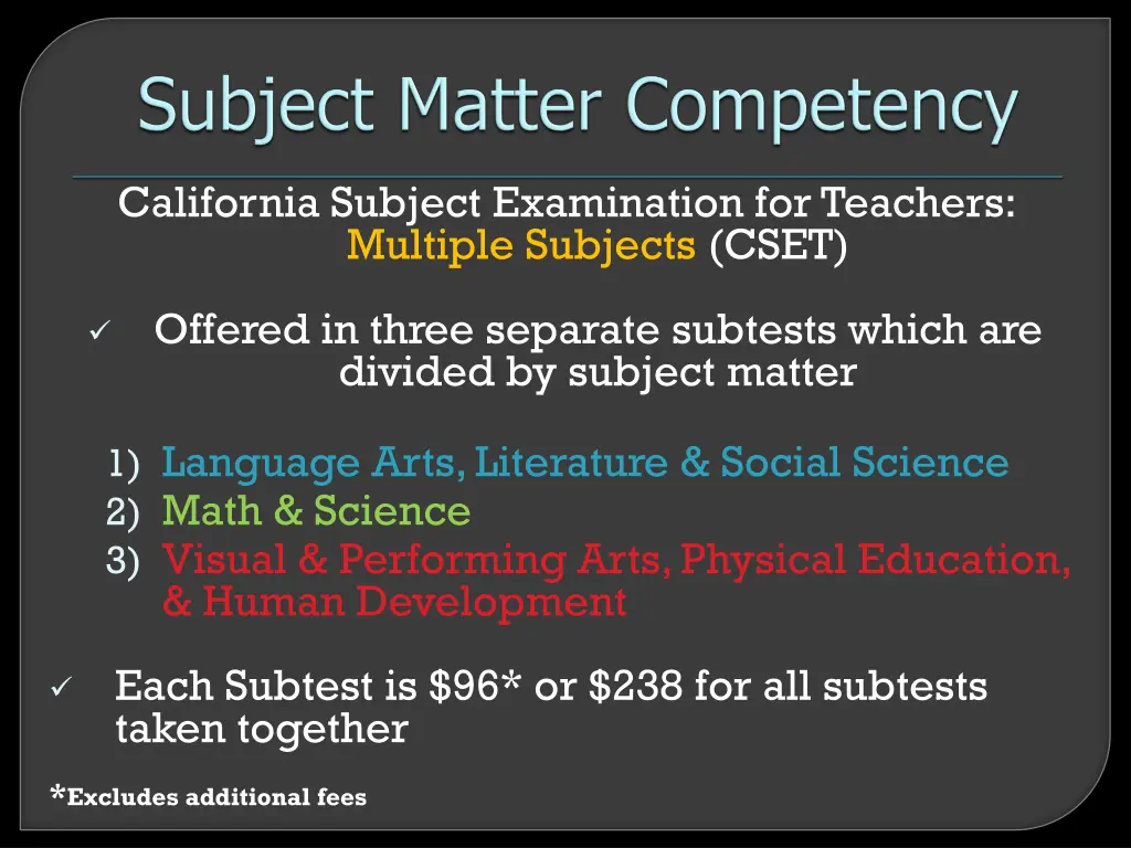 california subject examination for teachers