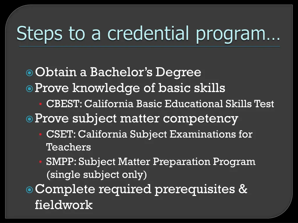 obtain a bachelor s degree prove knowledge