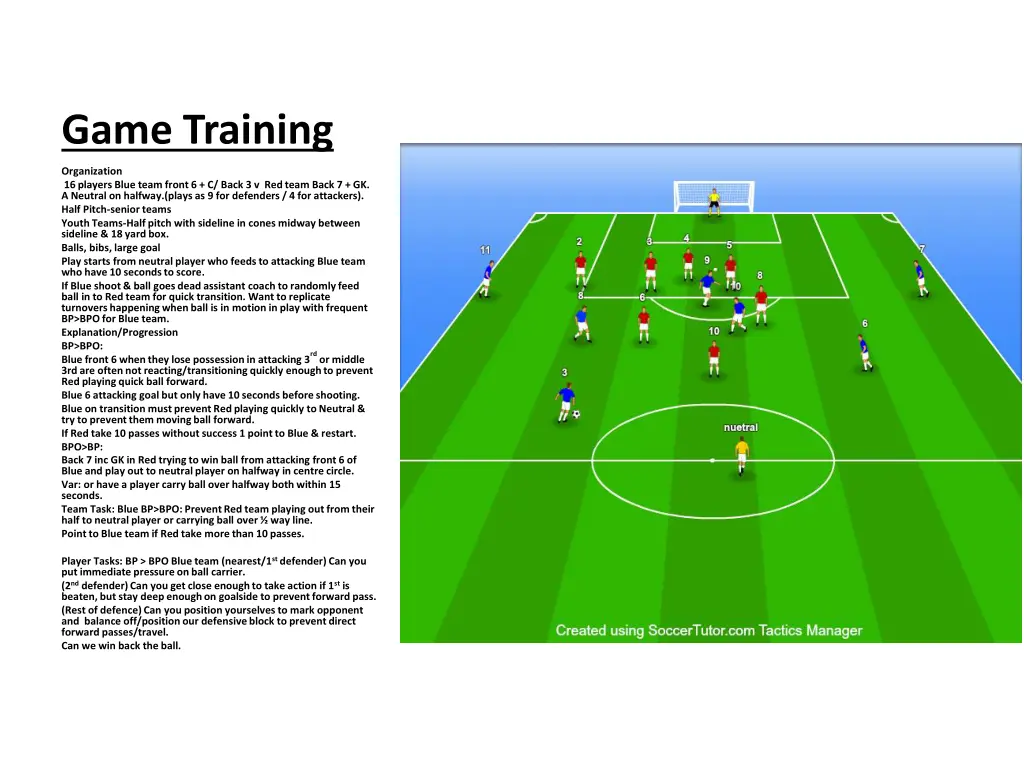 game training