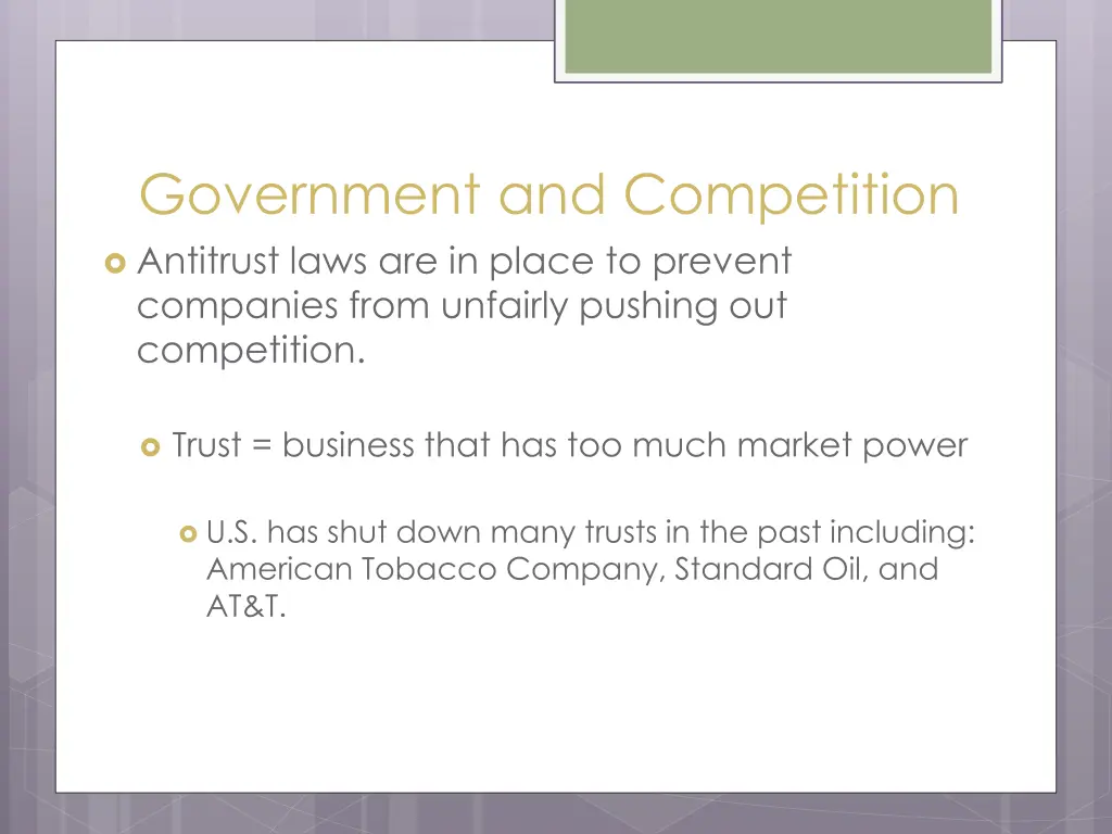 government and competition antitrust laws