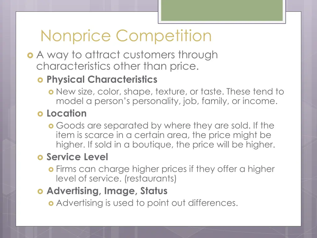 nonprice competition a way to attract customers