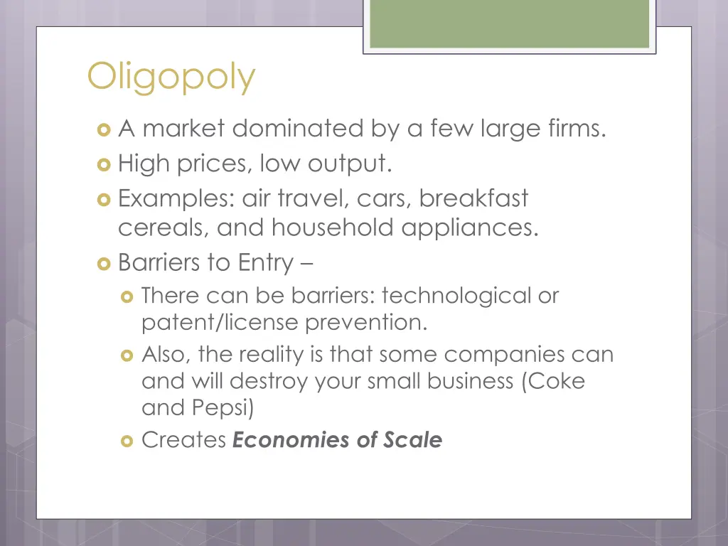 oligopoly