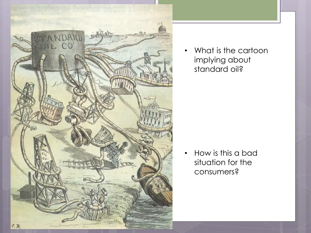 what is the cartoon implying about standard oil