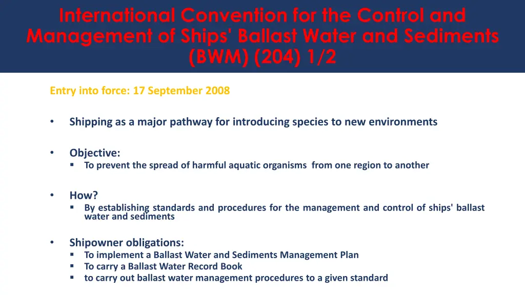 international convention for the control