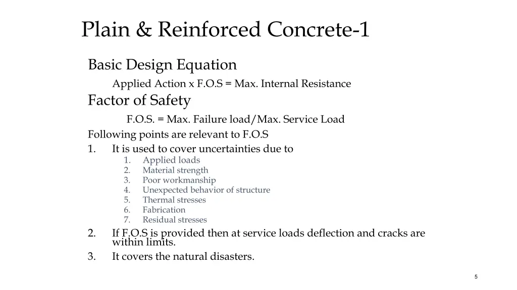 plain reinforced concrete 1 3
