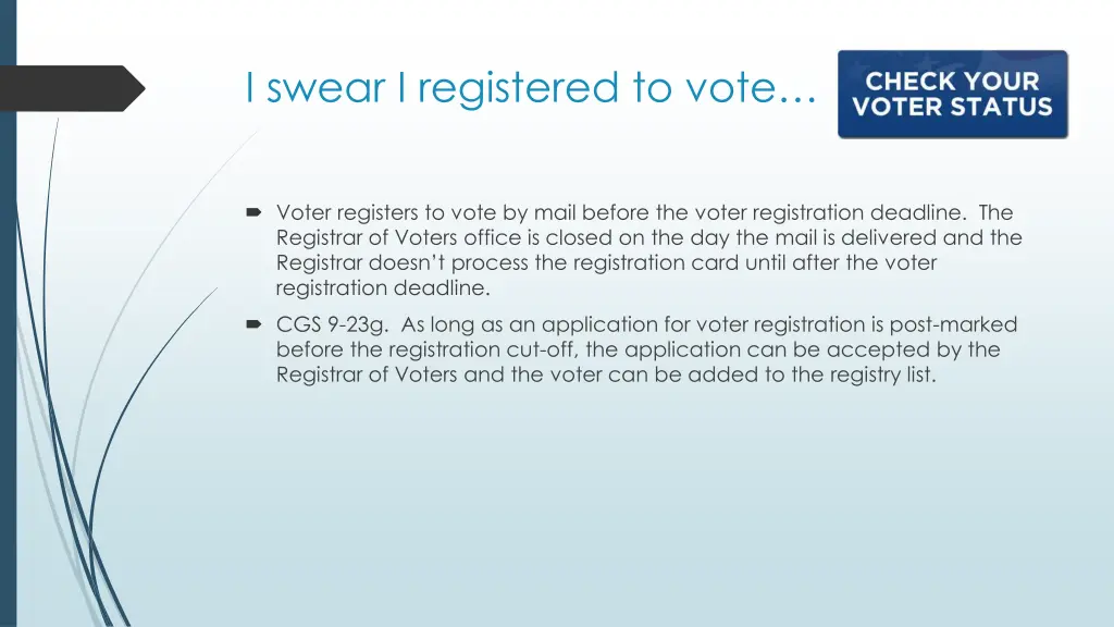 i swear i registered to vote