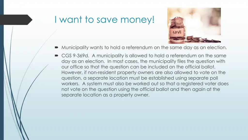 i want to save money