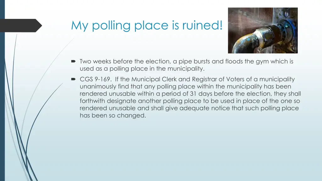 my polling place is ruined
