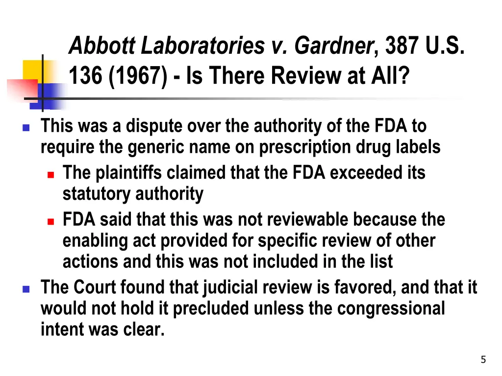 abbott laboratories v gardner 387 u s 136 1967