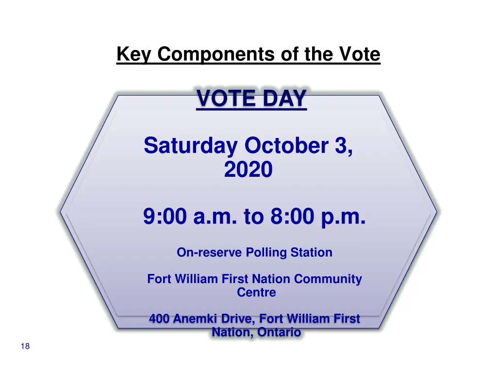 key components of the vote 4