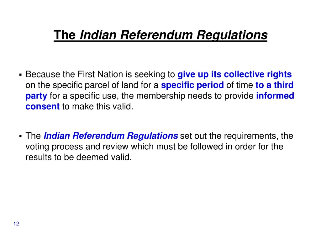 the indian referendum regulations