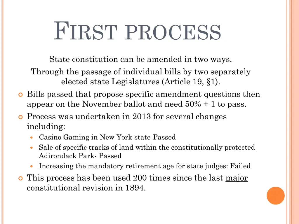 f irst process