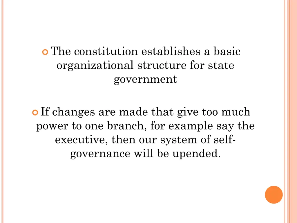 the constitution establishes a basic