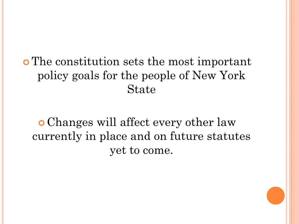 the constitution sets the most important policy