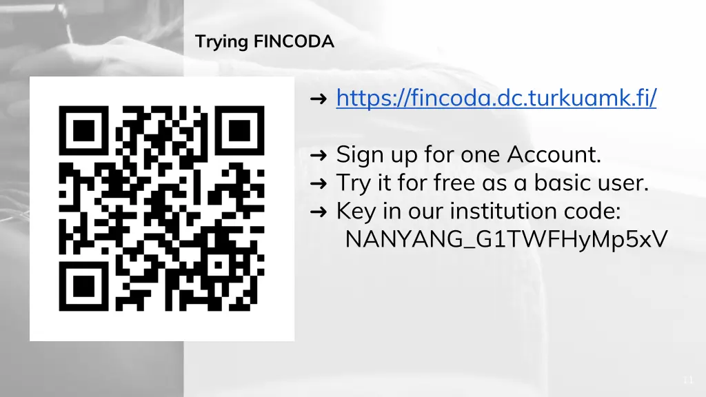 trying fincoda